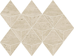 Керамогранитная мозаика Atlas Concorde MARVEL TRAVERTINE Pearl Mosaico Origami 28х41,2см