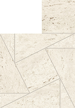 Керамогранитная мозаика Atlas Concorde MARVEL TRAVERTINE White Mosaico Tessellation 22х26см