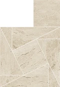 Керамогранитная мозаика Atlas Concorde MARVEL TRAVERTINE Pearl Mosaico Tessellation 22х26см