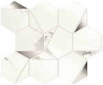 Керамическая мозаика Atlas Concorde MARVEL SHINE Statuario Supremo Platino Hex Shiny 25,1х29 см