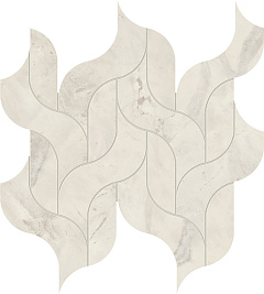 Керамогранитная мозаика Atlas Concorde MARVEL X Calacatta Perla Mosaico Waterfall Lappato 27,7х30,5см
