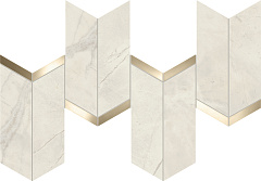 Керамогранитная мозаика Atlas Concorde MARVEL X Calacatta Perla Mosaico Chevron Lappato 19,2х46,3см