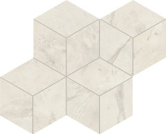 Керамогранитная мозаика Atlas Concorde MARVEL X Calacatta Perla Mosaico Esagono Silk 30x35см