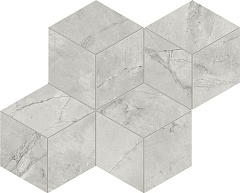 Керамогранитная мозаика Atlas Concorde MARVEL X Grey Cloud Mosaico Esagono Silk 30x35см