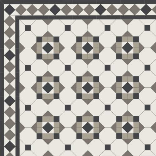GLASGOW White раскладка ковра из метлахской плитки Winckelmans