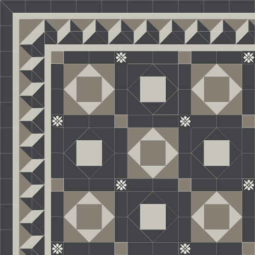 ANNANDALE Grey раскладка ковра из метлахской плитки Winckelmans