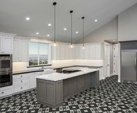 LEEDS White/Black раскладка ковра из метлахской плитки Winckelmans