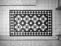 LEEDS White/Black раскладка ковра из метлахской плитки Winckelmans