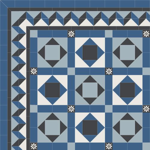 ANNANDALE Blue раскладка ковра из метлахской плитки Winckelmans