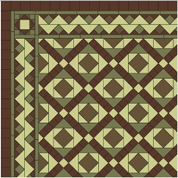 AZTEC A1-1 раскладка ковра из метлахской плитки Winckelmans