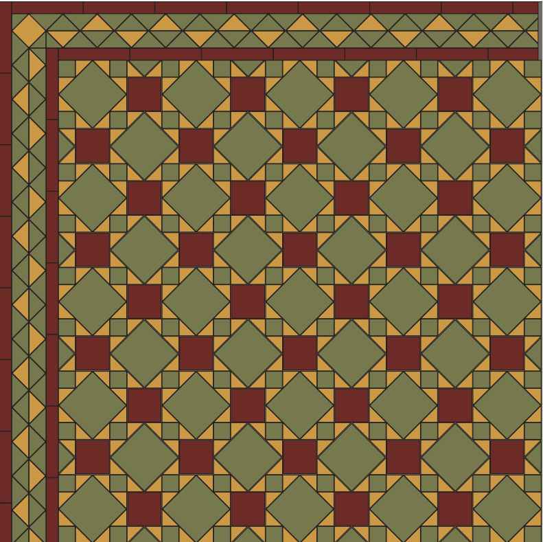 BALMORAL B1-3 раскладка ковра из метлахской плитки Winckelmans