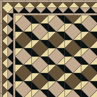 ART DECO A1-1 раскладка ковра из метлахской плитки Winckelmans