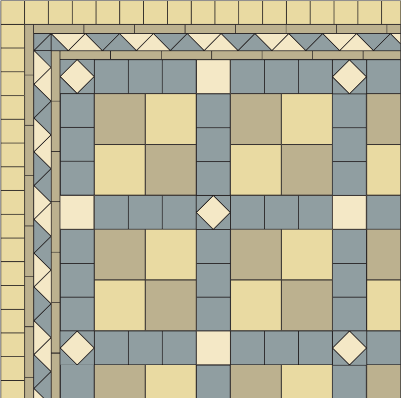 ARGSTI A1-1 раскладка ковра из метлахской плитки Winckelmans