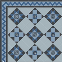 BRIGHTON Blue раскладка ковра из метлахской плитки Winckelmans