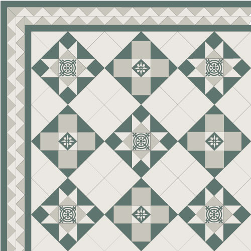 BRIGHTON Green раскладка ковра из метлахской плитки Winckelmans
