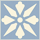 Метлахская узорная плитка ENC06 20 (Pale Blue, White) 5х5см Winckelmans