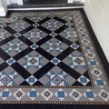 Метлахская узорная плитка ENC06 02 (Pale Grey, Black) 5х5см Winckelmans
