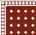 Метлахская восьмиугольная плитка oct.15 Red ROU 15х15см Winckelmans