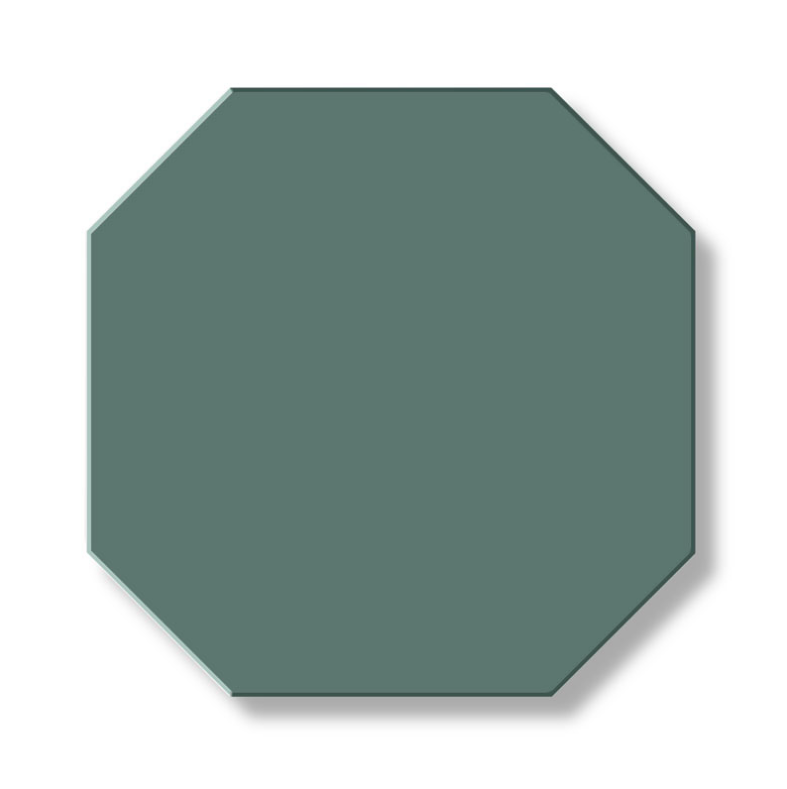 Метлахская восьмиугольная плитка oct.15 Dark Green VEF 15х15см Winckelmans