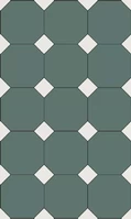 Метлахская восьмиугольная плитка oct.15 Dark Green VEF 15х15см Winckelmans
