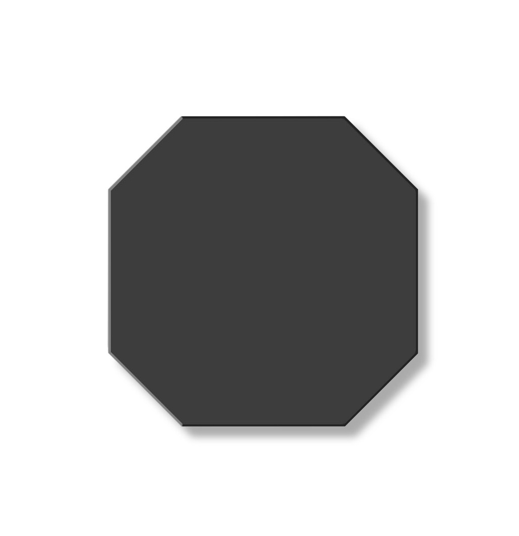 Метлахская восьмиугольная плитка oct.10 Black NOI 10х10см Winckelmans