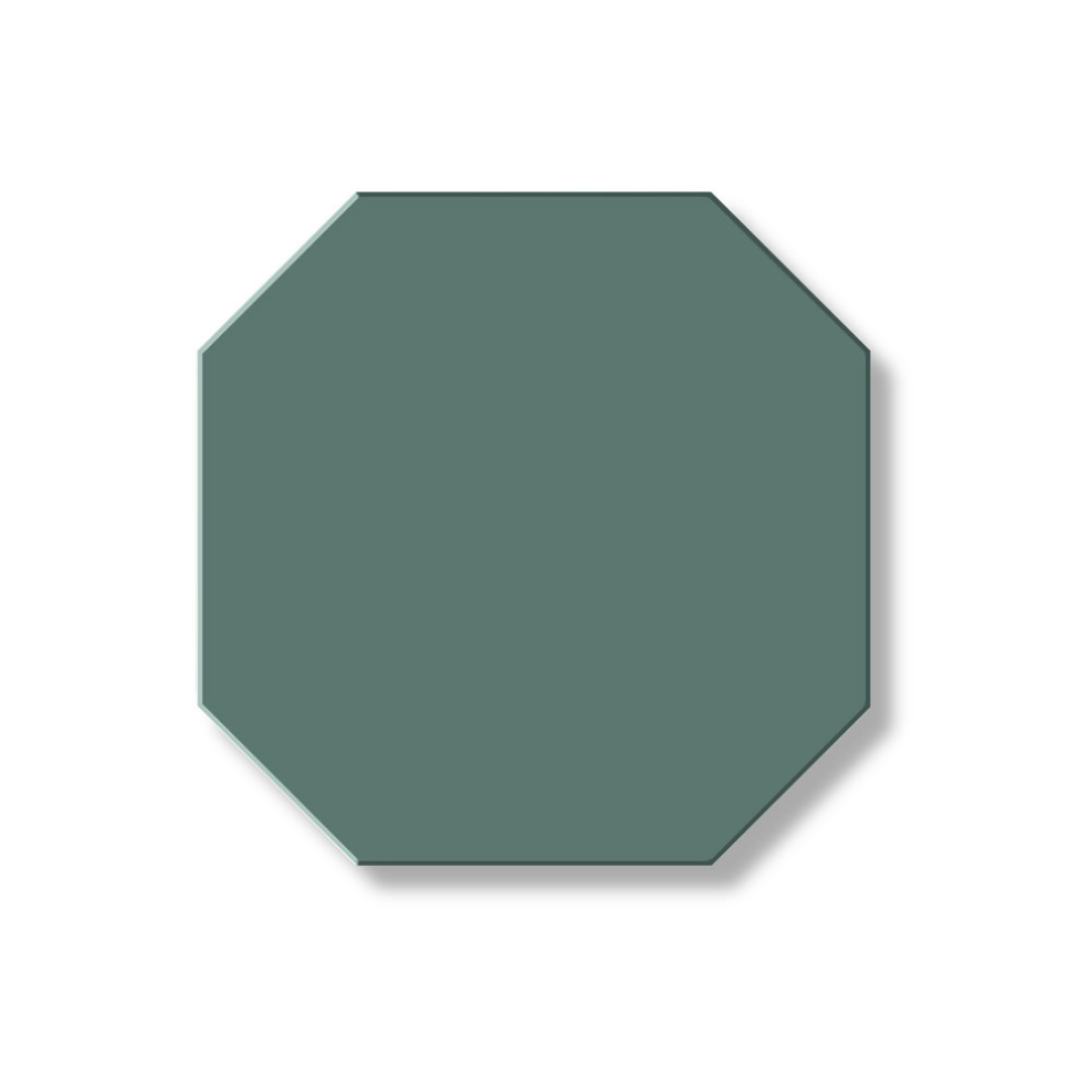 Метлахская восьмиугольная плитка oct.10 Dark Green VEF 10х10см Winckelmans