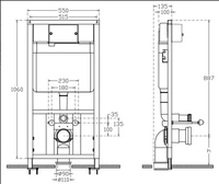 Система инсталляции для подвесного унитаза ISVEA  Axis 100мм Concealed Cistern 52AL0102I
