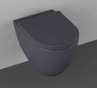 Унитаз подвесной с сидением ISVEA Infinity 10NF02001SV-2C Anthracite матовый темно-серый 365x530мм