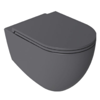 Унитаз подвесной с сидением ISVEA Infinity 10NF02001SV-2C Anthracite матовый темно-серый 365x530мм