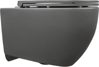 Унитаз подвесной с сидением ISVEA Infinity 10NF02001SV-2C Anthracite матовый темно-серый 365x530мм