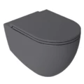 Унитаз подвесной с сидением ISVEA Infinity 10NF02001SV-2C Anthracite матовый темно-серый 365x530мм