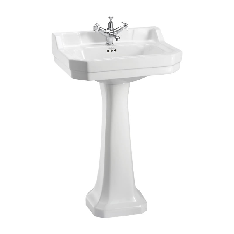 Раковина с пьедесталом Burlington Edwardian B4 1TH 560х470х960мм