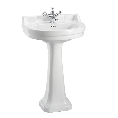 Раковина с пьедесталом Burlington Edwardian B6 1TH 560х470х960мм