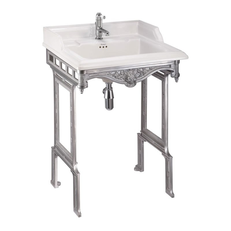 Раковина с подстольем из полированного алюминия Burlington Classic 650x575х890мм