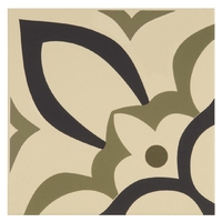 Керамическая плитка RENAISSANCE Dublin, Khaki and Dark Blue on White 15,1х15,1см Original Style