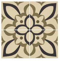 Керамическая плитка RENAISSANCE Dublin, Khaki and Dark Blue on White 15,1х15,1см Original Style