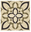 Керамическая плитка RENAISSANCE Dublin, Khaki and Dark Blue on White 15,1х15,1см Original Style