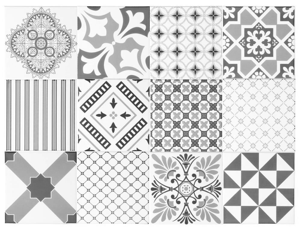 Комплект из 12 плиток Odyssey GREY TAPESTRY 15,2х15,2см Original Style