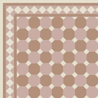 Метлахская восьмиугольная плитка oct.15 Old Pink RSV 15х15см Winckelmans