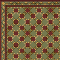 Метлахская квадратная плитка cab.5 RED ROU 5х5см Winckelmans