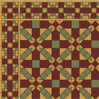 Метлахская квадратная плитка cab.5 RED ROU 5х5см Winckelmans