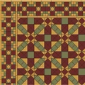 Метлахская квадратная плитка cab.5 RED ROU 5х5см Winckelmans