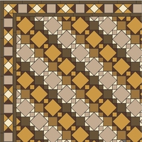 Метлахская квадратная плитка cx.7 Yellow JAU 7х7см Winckelmans