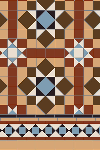 CHATSWORTH 6 Color раскладка ковра из метлахской плитки Original Style