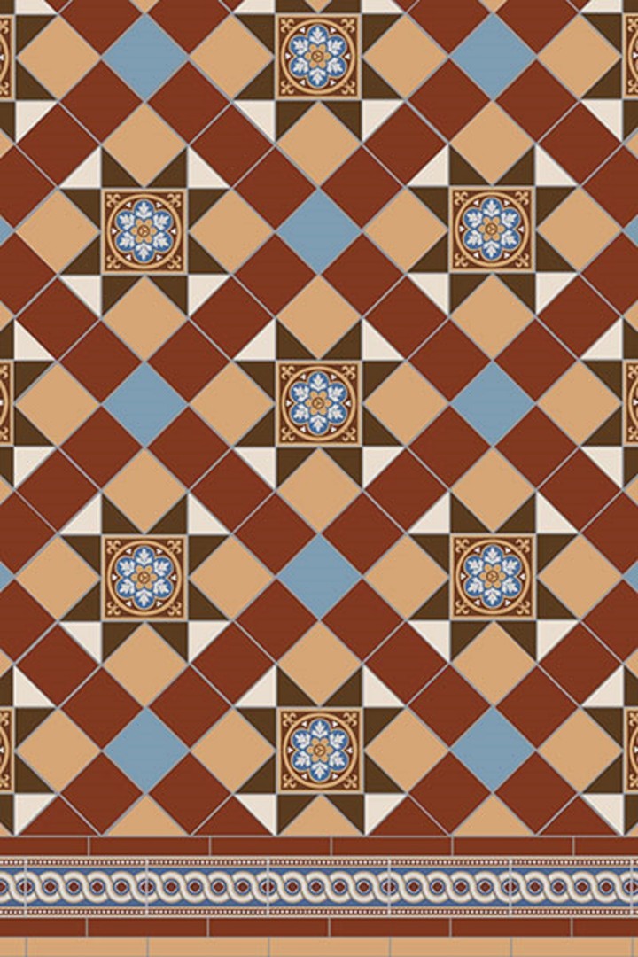 BLENHEIM 5 Colour раскладка ковра из метлахской плитки Original Style