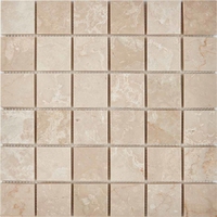 Каменная мозаика Pixel Mosaic Cream marfil PIX233 сетка 305х305x6мм