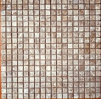 Каменная мозаика Pixel Mosaic Light Emperador PIX224 сетка 305х305x4мм