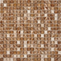 Каменная мозаика Pixel Mosaic Light Emperador PIX221 сетка 305х305x4мм