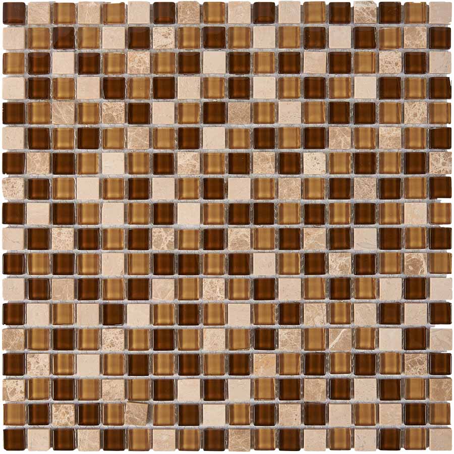 Мозаика из мрамора и стекла PIXEL Mosaic PIX737 сетка 300х300x4мм