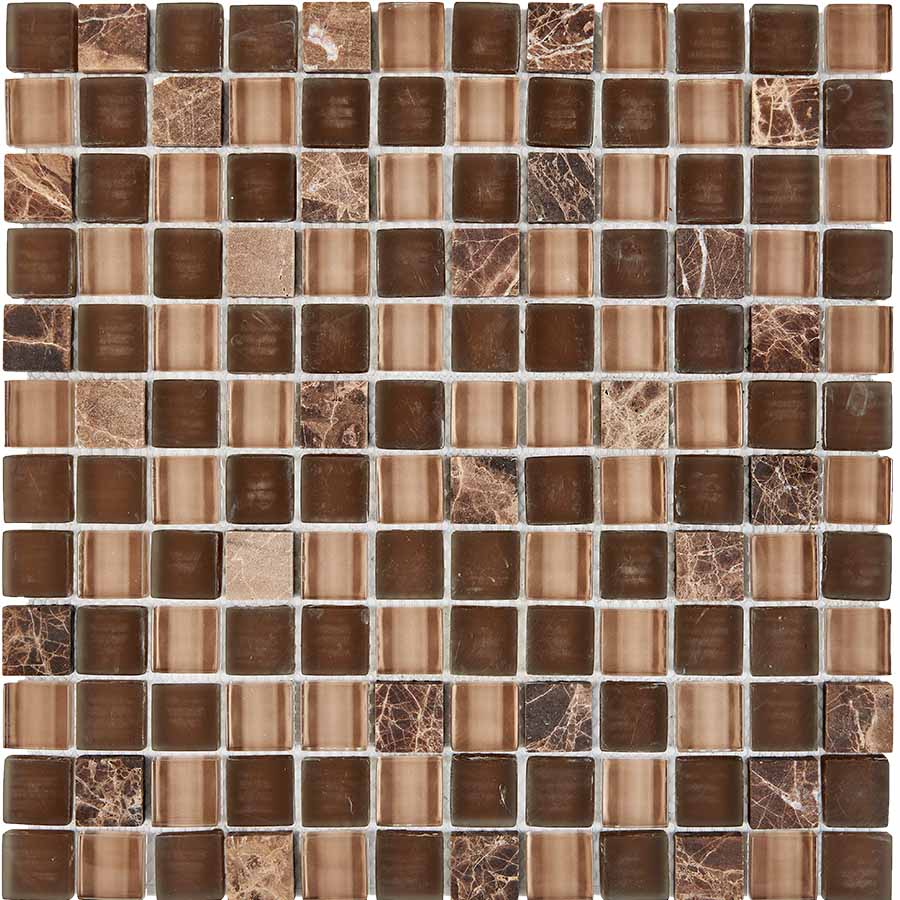 Мозаика из мрамора и стекла PIXEL Mosaic PIX723 сетка 300х300x8мм